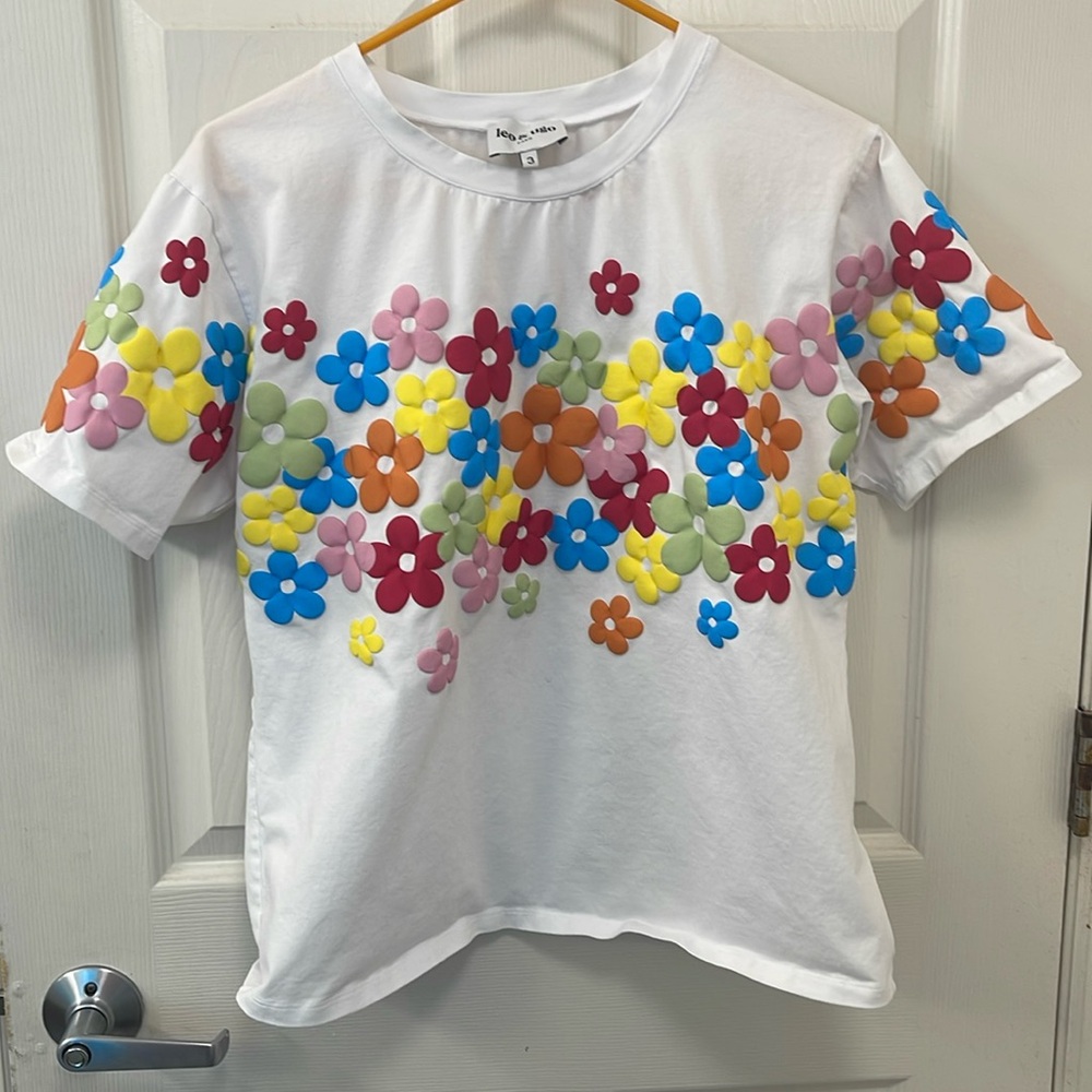 Leo & Ugo, Multicolor Flowers Shirt, Size 3